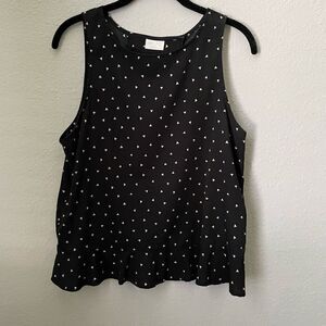 Abound Sleeveless Blouse with Button Open Back Size Medium